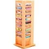 Wooden Mallet 40 Pocket Revolving Floor Display Light Oak