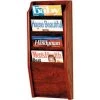 Wooden Mallet 4 Pocket Oak Wall Rack Mahogany