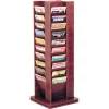Wooden Mallet 40 Pocket Revolving Floor Display Mahogany