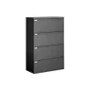 Gec Global‚Ñ¢ 9300 Series 36"W 4 Drawer Binder Lateral File - Black