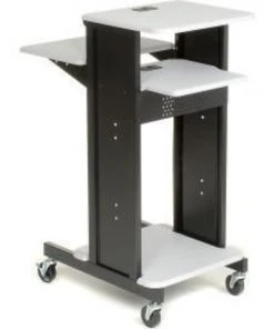 Global Equipment Projector Presentation Cart - Gray/Black