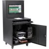Global Equipment Deluxe LCD Industrial Computer Cabinet, Black, Assembled