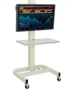 Global Equipment LCD/Plasma Mobile Workstation, Beige