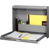 Datum Filing Systems Datum WallWrite® Non Locking, Folding Wall Mount Desk, 20"W x 3-3/8"D x 16-3/8"H, Gray