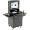 Global Equipment Mobile Security LCD Computer Cabinet, Complete Bundle, Black
