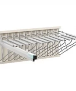 Global Equipment Interion Pivot Wall Mount Blueprint Storage Rack With 12 Hangers 12 24" Hanging Clamps