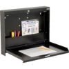 Global Equipment Wall Mounted Fold Down Shop Desk, 20"W x 3-3/8"D, Black