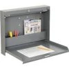 Global Equipment Wall Mounted Fold Down Shop Desk, 20"W x 3-3/8"D, Gray