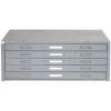 Global Equipment Interion - Blueprint Flat File Cabinet ¿ 5 Drawer - 41¿W ¿ Gray