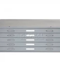 Global Equipment Interion - Blueprint Flat File Cabinet ¿ 5 Drawer - 41¿W ¿ Gray