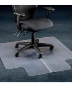 Aleco Interion® Office Chair Mat for Carpet - 45"W x 53"L with 25" x 12" Lip - Straight Edge