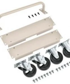 Global Equipment Caster and Handle Kit for 16-Chromebook and Laptop Charging Cabinet, Putty