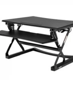 Global Equipment Interion Height Adjustable Sit-Stand Desk Converter with Full Width Keyboard