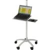 Global Equipment Mobile Height Adjustable Laptop Computer Workstation Security Cart