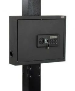 Global Equipment Wall-Mount Laptop Security Cabinet, 19-3/4"W x 4-3/4"D x 15-3/4"H, Gray