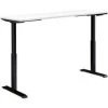 Global Equipment Interion Electric Height Adjustable Desk, 72"W x 30"D, White W/ Black Base