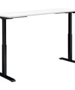 Global Equipment Interion Electric Height Adjustable Desk, 72"W x 30"D, White W/ Black Base