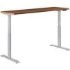 Global Equipment Interion Electric Height Adjustable Desk, 72"W x 30"D, Walnut W/ Gray Base