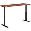 Global Equipment Interion Electric Height Adjustable Desk, 60"W x 30"D, Cherry W/ Black Base