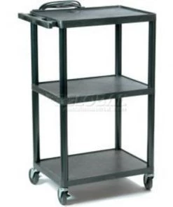 Hamilton & Buhl Buhl Plastic Adjustable Height Audio Visual Cart 300 Lb. Capacity