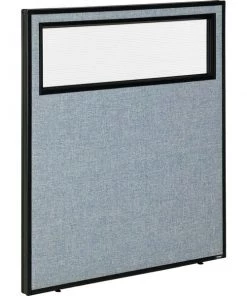 Global Equipment Interion Pre-Configured Office Cubicle - 4'W x 4'D x 60"H - Add-On Kit - Blue