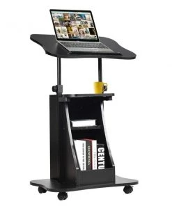 Global Equipment Storage Pocket For Mobile Height Adjustable Laptop Workstations