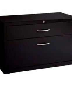 Hirsh Industries Inc Interion® 36" Low Credenza with File Cabinet - Black