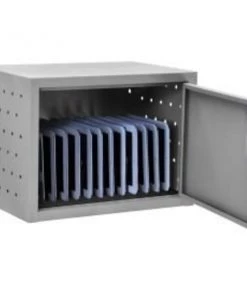 Luxor Corp Luxor Wall/Desk Tablet Charging Cabinet For 12 Devices, 19"W x 13"D x 14"H, Gray