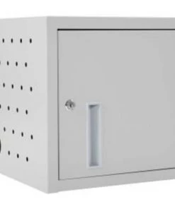 Luxor Corp Luxor Wall/Desk Tablet Charging Station for 8 Devices, 14"W x 14"D x 14"H, Light Gray