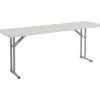 National Public Seating Interion® Plastic Folding Seminar Table, 18" x 72", White