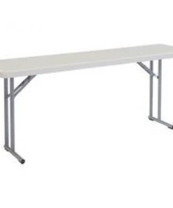 National Public Seating Interion® Plastic Folding Seminar Table, 18" x 72", White
