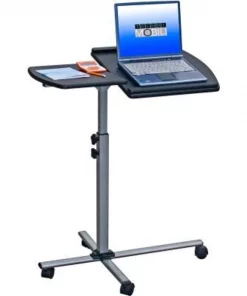 Rta Products Llc Techni Mobili Deluxe Rolling Laptop Stand, 30"W x 16"D x 36"H, Graphite