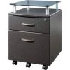 Rta Products Llc Techni Mobili Rolling Glass Top File Cabinet, 14"W x 18"D x 24"H, Graphite