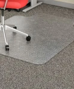 Sp Richards Lorell¬Æ Economy Office Chair Mat for Carpet - 48"L x 36"W 95 mil Thick with Lip- Beveled- Clear