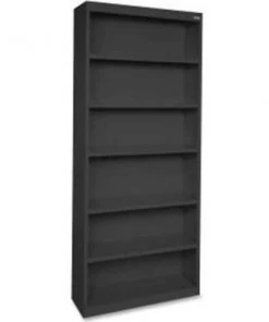 Lorell Fortress Series 6-Shelf Bookcase, , 13"W x 34-1/2"D x 82"H, Black