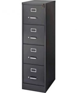 Sp Richards Lorell¬Æ 4-Drawer Commercial-Grade Vertical File Cabinet, 15"W x 22"D x 52"H, Black