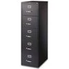Lorell Commercial Grade 5-Drawer Legal Vertical File, , 18"W x 26-1/2"D x 61"H, Black