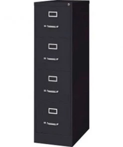 Sp Richards Lorell¬Æ 4-Drawer Heavy Duty Vertical File Cabinet, 15"W x 25"D x 52"H, Black
