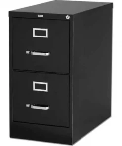Sp Richards Lorell¬Æ 2-Drawer Heavy Duty Vertical File Cabinet, 15"W x 25"D x 28-3/8"H, Black