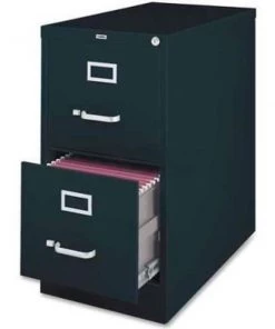 Sp Richards Lorell¬Æ 2-Drawer Heavy Duty Vertical File Cabinet, 18"W x 26-1/2"D x 28-3/8"H, Black