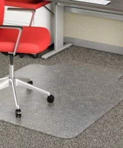 Sp Richards Lorell¬Æ Office Chair Mat for Carpet - 60"L x 46"W 0.12" Thick with 12" x 25" Lip - Beveled Edge