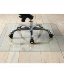 Sp Richards Lorell¬Æ Tempered Glass Chair Mat for Hard Floors and Carpets - 50"L x 44"W