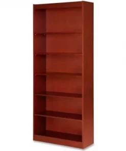 Sp Richards Lorell¬Æ 7-Shelf Panel End Hardwood Veneer Bookcase, 36"W x 12"D x 84"H, Cherry