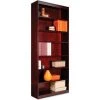 Alera Furniture Alera Square Corner Wood Veneer Bookcase, 7-Shelf, 35 5/8"Wx11-3/4"Dx84"H, Mahogany