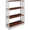 Linea Italia Bookcase with 3 Shelves - 31-1/2"W x 11-5/8"D x 43-1/4"H - Mocha - Trento Series