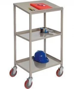 Winholt Mobile Open Base Shop Desk, 2 Shelves, 24"W x 18"D, Beige