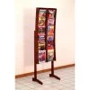 Wooden Mallet 12 Pocket Contemporary Floor Display - Mahogany