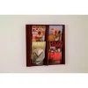 Wooden Mallet 4 Pocket (2Wx2H) Acrylic & Oak Wall Display - Mahogany