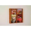 Wooden Mallet 4 Pocket (2Wx2H) Acrylic & Oak Wall Display - Medium Oak