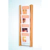 Wooden Mallet 4 Pocket (4H) Acrylic & Oak Wall Display - Light Oak